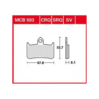 Garnituri frână TRW MCB593