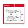 Garnituri frână TRW MCB594