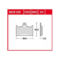 Garnituri frână TRW MCB595 Garnituri frână TRW MCB595