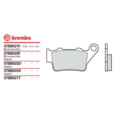 Garnituri frână motocross BREMBO 07BB02TT