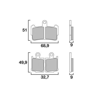 Garnituri frână BREMBO 07HO37SA