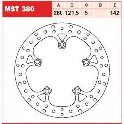 Plăcuțe frână față TRW-LUCAS MST380 Plăcuțe frână față TRW-LUCAS MST380