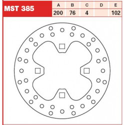 PLĂCUȚE FRÂNĂ SPATE TRW-LUCAS MST385 PLĂCUȚE FRÂNĂ SPATE TRW-LUCAS MST385