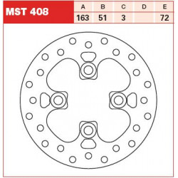 Plăcuțe frână față TRW-LUCAS MST408 Plăcuțe frână față TRW-LUCAS MST408