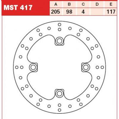 PLĂCUȚE FRÂNĂ SPATE TRW-LUCAS MST417 PLĂCUȚE FRÂNĂ SPATE TRW-LUCAS MST417
