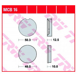 Garnituri frână TRW MCB16 Garnituri frână TRW MCB16
