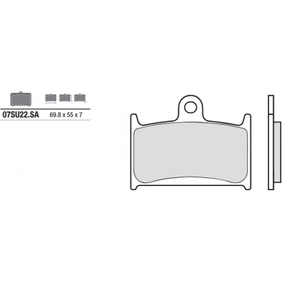 Garnituri frână BREMBO 07SU22SA