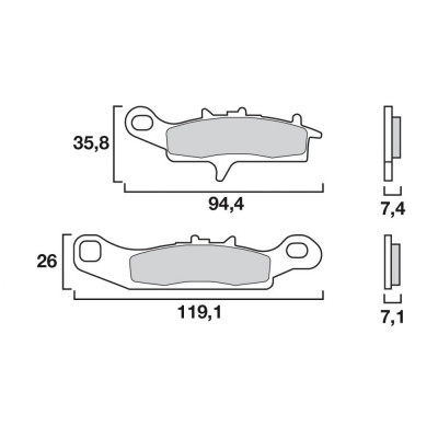 Garnituri frână motocross BREMBO 07KA24SX