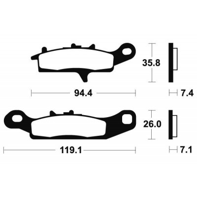 Garnituri frână motocross BREMBO 07KA25SD