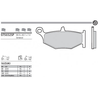 Garnituri frână BREMBO 07SU32SP