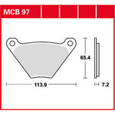Garnituri frână TRW MCB97 Garnituri frână TRW MCB97