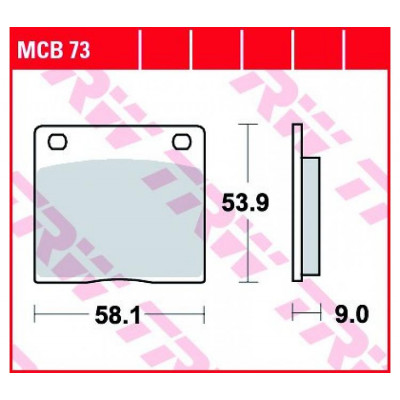 Garnituri frână TRW MCB73 Garnituri frână TRW MCB73
