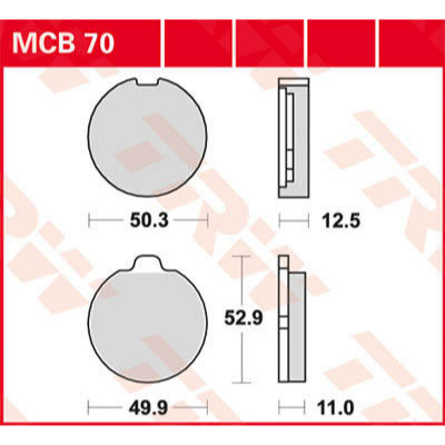Garnituri frână TRW MCB70 Garnituri frână TRW MCB70