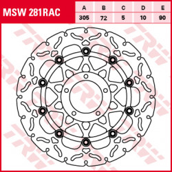 Plăcuțe frână față TRW-LUCAS MSW281RAC Plăcuțe frână față TRW-LUCAS MSW281RAC