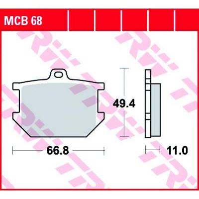 Garnituri frână TRW MCB68