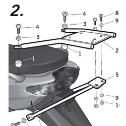 Kit pentru montaj cutie portbagaj SHAD Y0NS58ST Kit pentru montaj cutie portbagaj SHAD Y0NS58ST