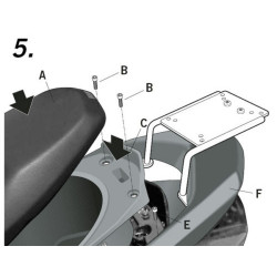 Kit pentru montaj cutie portbagaj SHAD Y0CY14ST Kit pentru montaj cutie portbagaj SHAD Y0CY14ST