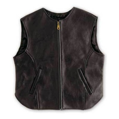 Vestă moto de piele A-PRO BLACK OUT