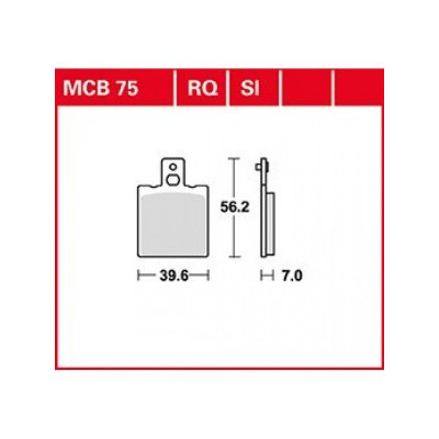 Garnituri frână TRW MCB75 Garnituri frână TRW MCB75