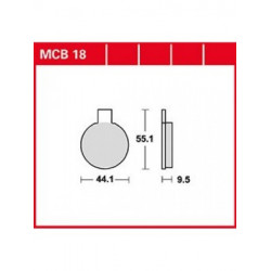 Garnituri frână TRW MCB18