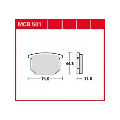 Garnituri frână TRW MCB501 Garnituri frână TRW MCB501