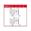 Garnituri frână TRW MCB511 thumb
