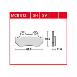 Garnituri frână TRW MCB512 Garnituri frână TRW MCB512
