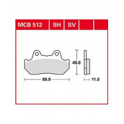 Garnituri frână TRW MCB512SH