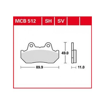 Garnituri frână TRW MCB512SH Garnituri frână TRW MCB512SH