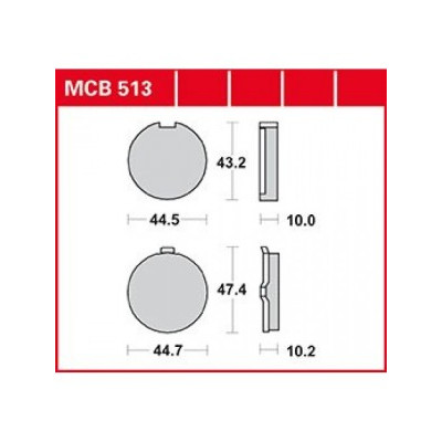 Garnituri frână TRW MCB513 Garnituri frână TRW MCB513
