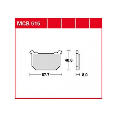 Garnituri frână TRW MCB515 Garnituri frână TRW MCB515