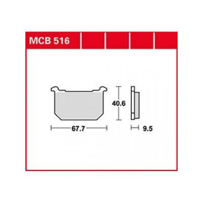 Garnituri frână TRW MCB516 Garnituri frână TRW MCB516