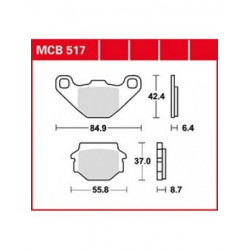Garnituri frână TRW MCB517 Garnituri frână TRW MCB517