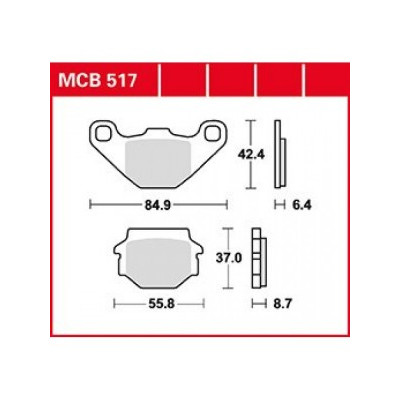 Garnituri frână TRW MCB517 Garnituri frână TRW MCB517