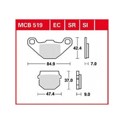 Garnituri frână TRW MCB519 Garnituri frână TRW MCB519