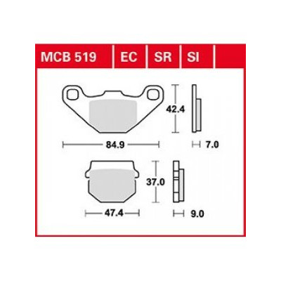 Garnituri frână TRW MCB519SI Garnituri frână TRW MCB519SI