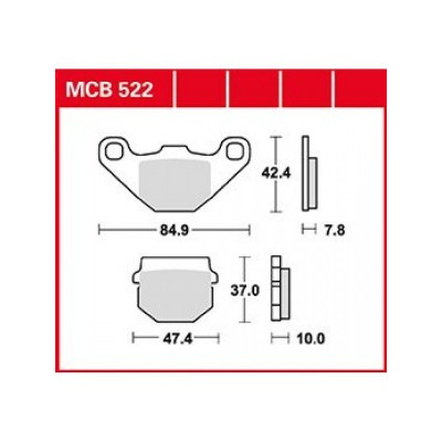 Garnituri frână TRW MCB522 Garnituri frână TRW MCB522