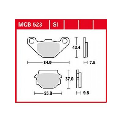 Garnituri frână TRW MCB523 Garnituri frână TRW MCB523