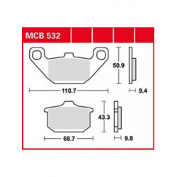 Garnituri frână TRW MCB532
