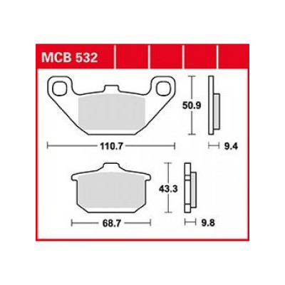 Garnituri frână TRW MCB532