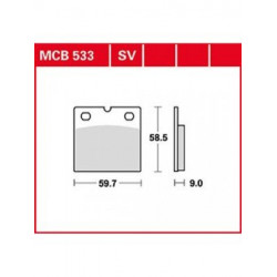 Garnituri frână TRW MCB533