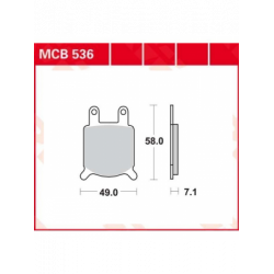 Garnituri frână TRW MCB536 Garnituri frână TRW MCB536