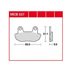 Garnituri frână TRW MCB537 Garnituri frână TRW MCB537