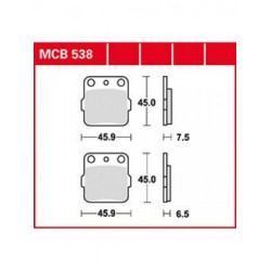 Garnituri frână TRW MCB538SI