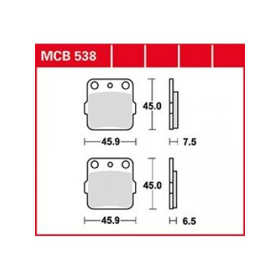Garnituri frână TRW MCB538SI