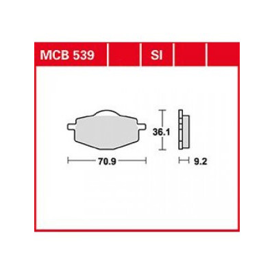 Garnituri frână TRW MCB539