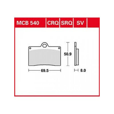Garnituri frână TRW MCB540