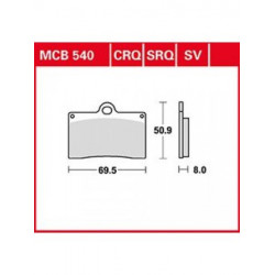 Garnituri frână TRW MCB540SV