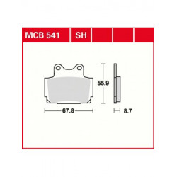 Garnituri frână TRW MCB541SH