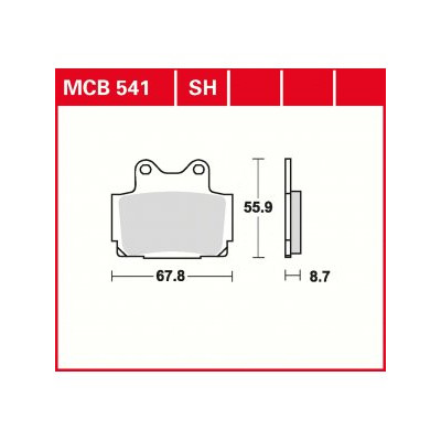 Garnituri frână TRW MCB541SH Garnituri frână TRW MCB541SH
